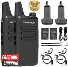 Long Range Walkie Talkie 2 Set 50 Mile Two Way Radio Charge Headset Waterproof