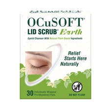 OCuSOFT Lid Scrub Earth Pre-Moistened Pads 30 Count Box