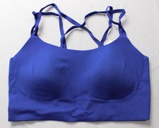 OFFLINE By Aerie Womens Real Me Hold Up Strappy Sports Bra AC2 Deep Cobalt Large