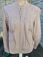L.Tesini butterweiche Echtleder-Jacke Lederjacke Bluse Gr. 40 beige Lamm wie NEU