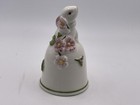 1984 AVON Porcelain Bunny Rabbit Bell with Pink Flowers ~ Weiss Brazil Vintage — photo 2