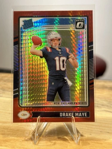 2024 Panini Donruss Optic - Rated Rookie Drake Maye #229 Red Hyper Prizm (RC)