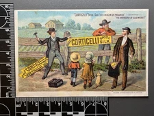 Antique Victorian Trade Card Corticelli Spool Silk 