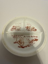 Vintage Milk Glass Vitrock Little Bo Peep Child's Plate