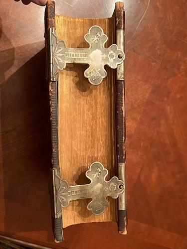 HUGE Antique Bible History Gunther Family Silver Clasps Gold Gilt Cover - Picture 10 of 19