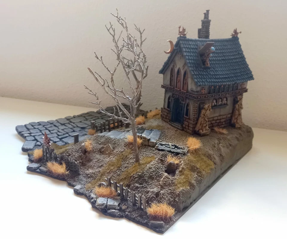 Warhammer Age Of sigmar - Old World - Mordheim Terrain Diorama Pro Painted - Imagen 2 de 4