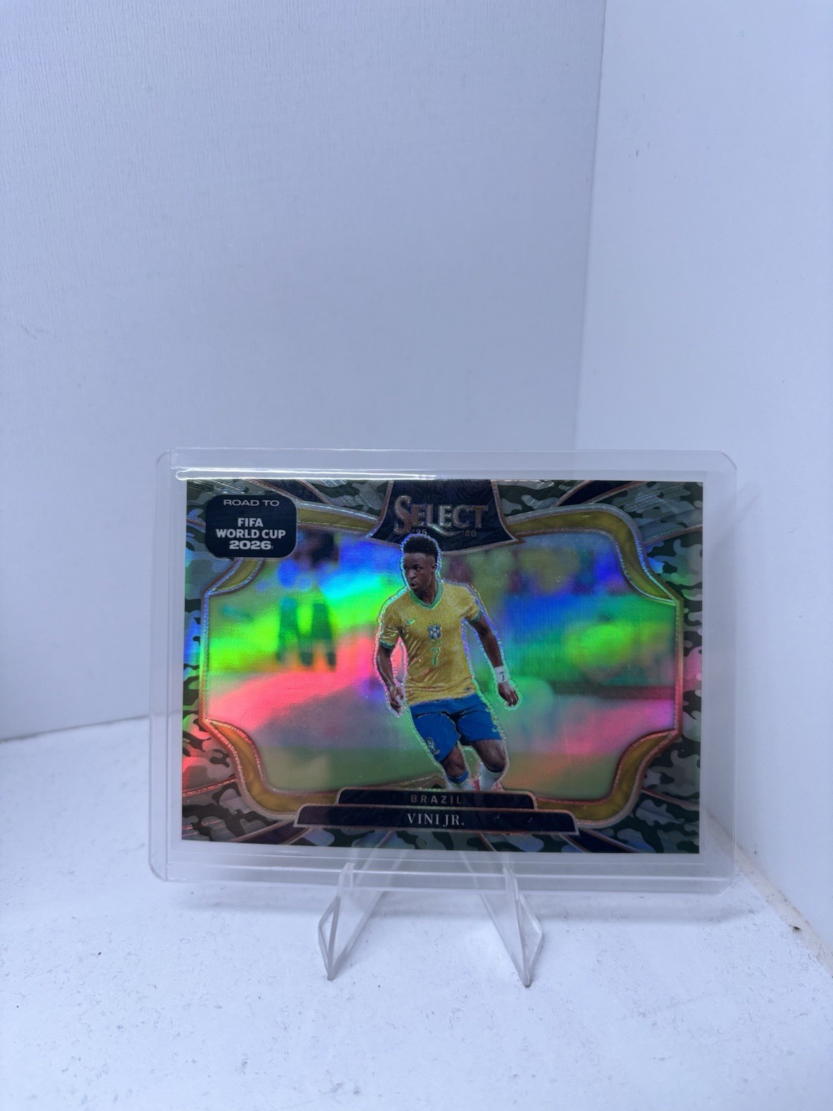 2025-26 Panini FIFA Road To The World Cup Select Vini Jr 228 Camo Refractor /199