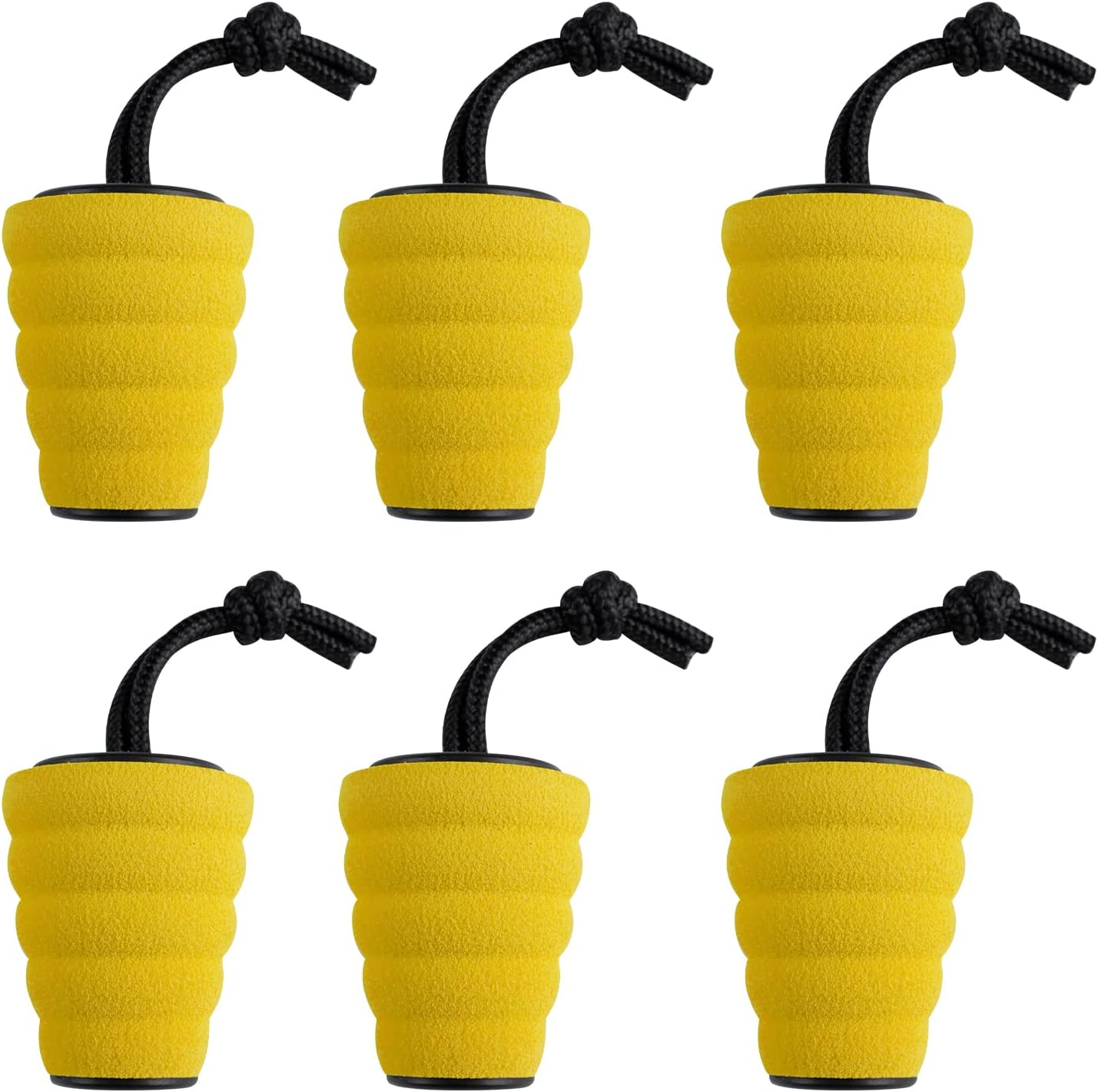 6 Piece Yellow Kayak Scupper Plug, Kayak Scupper Plugs Bung Kit Suit for Kayak C