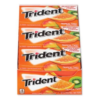 Mr. Coffee Inc. MOZ01110 Sugar-free Gum Tropical Twist 12 Packs
