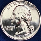 1957 Washington Quarter  90% Silver Choice Proof