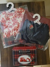 NEW American Girl Doll x Janie and Jack Floral Dress, Sweater. Red Shoes Set NIP