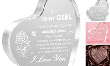 Gifts for Girlfriend, Valentines Day Gifts for Her, To My Girl Heart Shaped