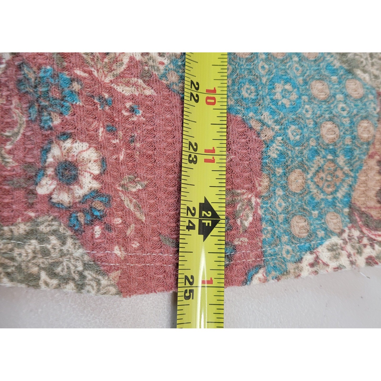 Cato Patchwork Leopard Print Waffle Knit Top Wome… - image 7