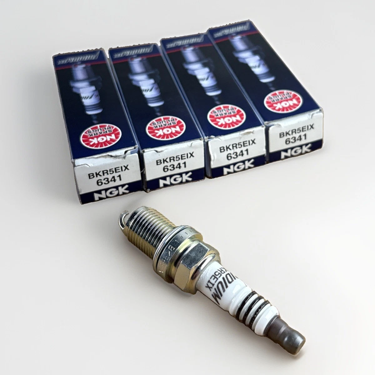 4x Genuine NGK 6341 Iridium IX Spark Plugs BKR5EIX for Toyota Scion VW MB GM photo 1
