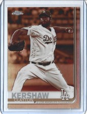 Clayton Kershaw - 2019 Topps Chrome #112 - Sepia Refractor - Los Angeles Dodgers