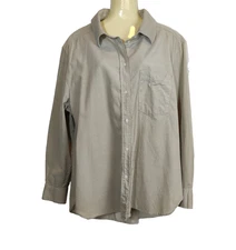 H&M Women's Corduroy Shirt Size  EUR M, Light Khaki , Relaxed Fit, 100% Cotton