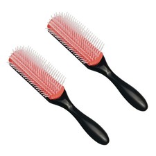 2Pcs 9 Rows Hair Brush Nylon Bristle Styling Brush Curly Hair Detangling Bru BL