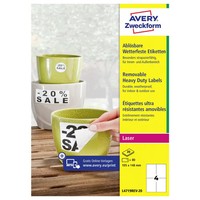 80Er Multipack Avery-Zweckform L4719REV-20 Folien-Etiketten 105 X 148 Mm