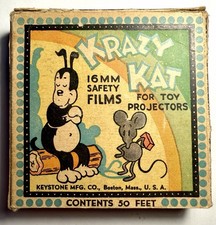 16mm Film KRAZY KAT 1722 Cartoon Comedy Rescued by a Guilty Conscience
