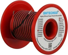 BNTECHGO silicone wire 50ft red and black, black 