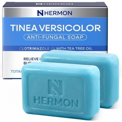 Hermon Tinea Versicolor Soap 2 Bars: Multi-Functional Clinically Proven for Tine