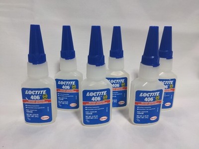 6 Pk- 406 LOCTITE 20g Industrial Instant Adhesives MPN: 135436 EXP 02/27