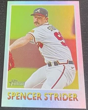 2024 Topps Heritage - Spencer Strider (#75BS-17) Platinum Foil SP