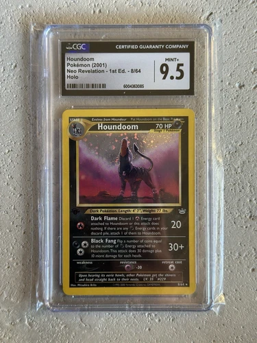 Houndoom Pokèmon (2001) Neo Revelation 1st Edition-8/64 holo CGC 9.5