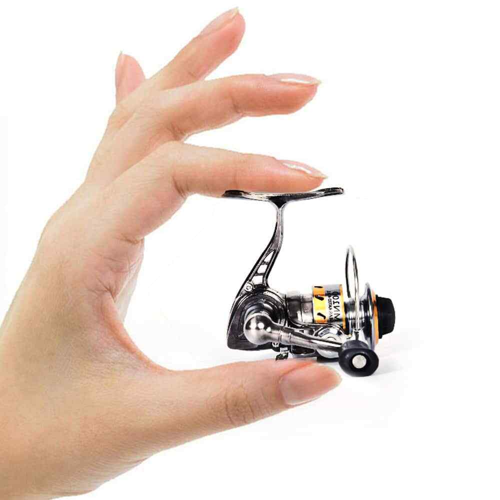 1pc Seamless Mini All-metal Shallow Spool Spinning Reel For Ultralight Fishing