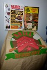 Hallmark “Grill Sergeant” Apron + Big Boy Barbecue Book+Barbecue Sauces, Rubs