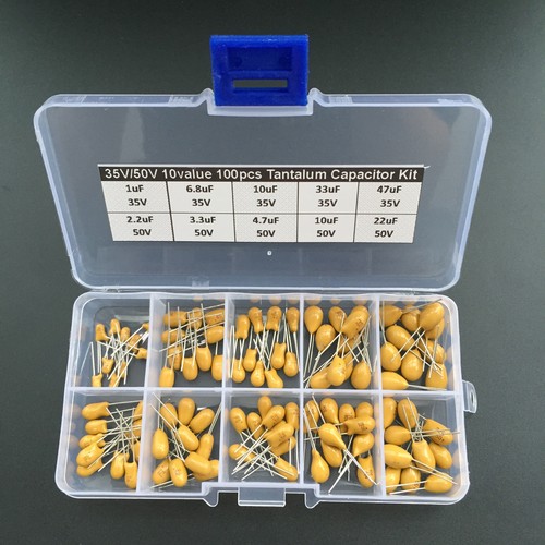 35V 50V Tantal Kondensator sortiert Kit Box Assorstment 10 Wert x10 Stück 1uf~47uf - Bild 2 von 2