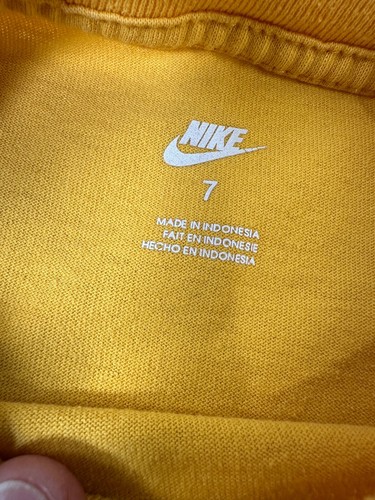 Nike Baseball Sleeveless Tee Sports Shirt size 7 Yellow with Baseball on Front - Picture 8 of 9
