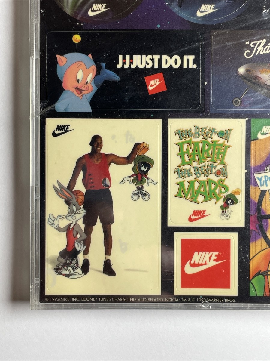 1993 Nike Stickers 12 Card Set - Michael Jordan + Looney Tunes