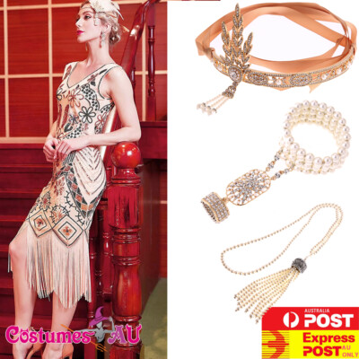 Deluxe Ladies 20s 1920s Roaring Flapper Costume Sequin Gatsby 20's Fancy Dress - Foto 3