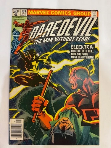 Daredevil #168 Newsstand Variant (January 1981) First Elektra VF plus - NM