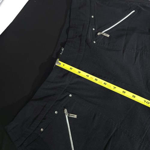 Jamie Sadock Shorts Womens Sz 18 Black Bermuda Golf Solid Nylon Pockets Zipper - Picture 4 of 16