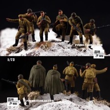 1/72Soviet Red Army Infantry Combat Assault Group 6Soldiers Winter Painted Model