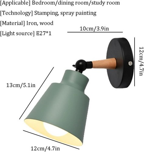 Modern Macaron Wall Light Fixtures Nordic Sconce Lamp Bedside Reading Light E26 - Picture 2 of 10
