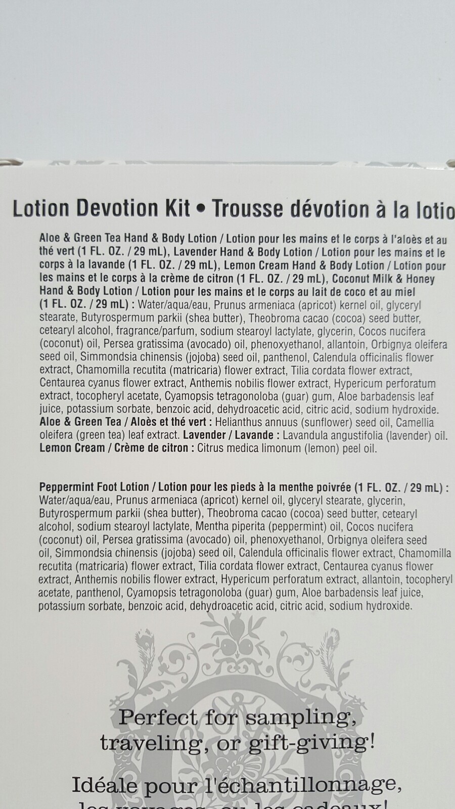 JR Watkins Lotion Kit Lemon Peppermint Lavender Coconut & Honey Green Tea