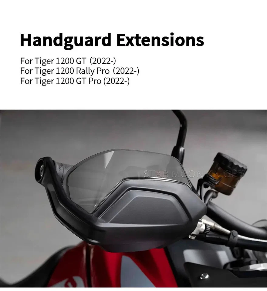 Extensiones de guardamanos ABS parabrisas para Triumph Tiger 1200 GT 2022 - Foto 2 de 4