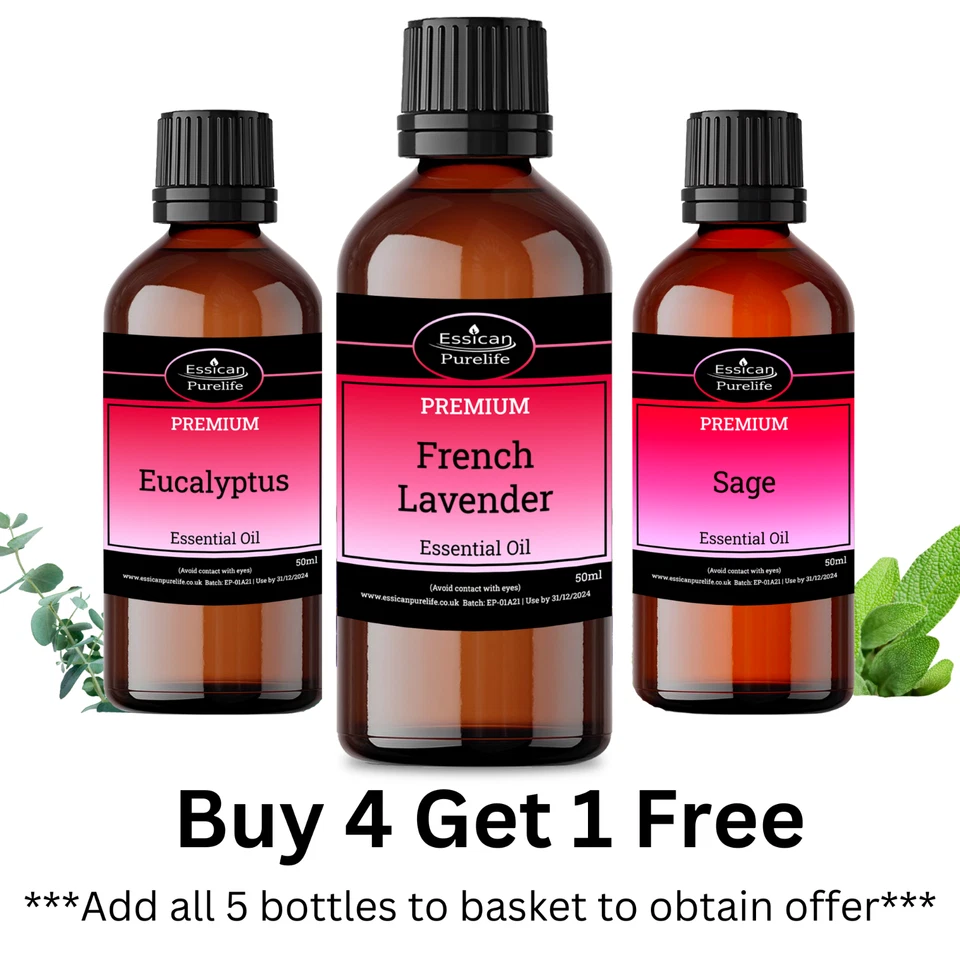 ESSICAN PURE LIFE Essential Oils Natural Pure Aromatherapy Essential Oil Fragrances Diffuser 50ML