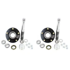 PAIR(2) SOUTHWEST WHEEL 2,000 lbs Trailer Axle Spindle w/ 5-4.5" Bolt Circle Hub