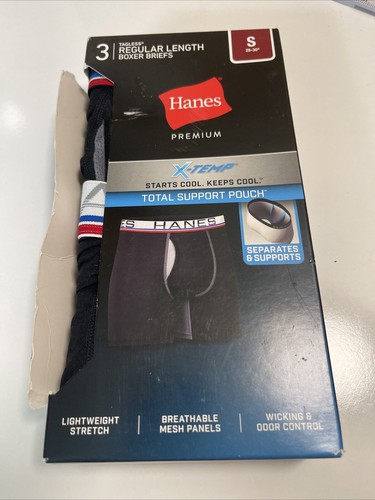 Hanes Premium Herren Boxershorts Total Support Pouch Gr. S 28-30 rg Länge NEU