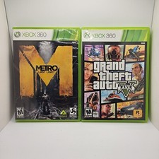 Metro: Last Light & Grand Theft Auto V (Microsoft Xbox 360, 2013) READ