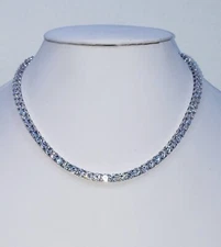 5mm vvs1 clarity Crystal's Tennis chain 14 kt Gold & white gold finish