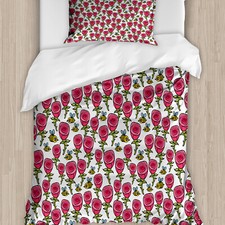 Biene Bettwäsche Set Rosen-Knospen-Blumenstrauß-Hummel
