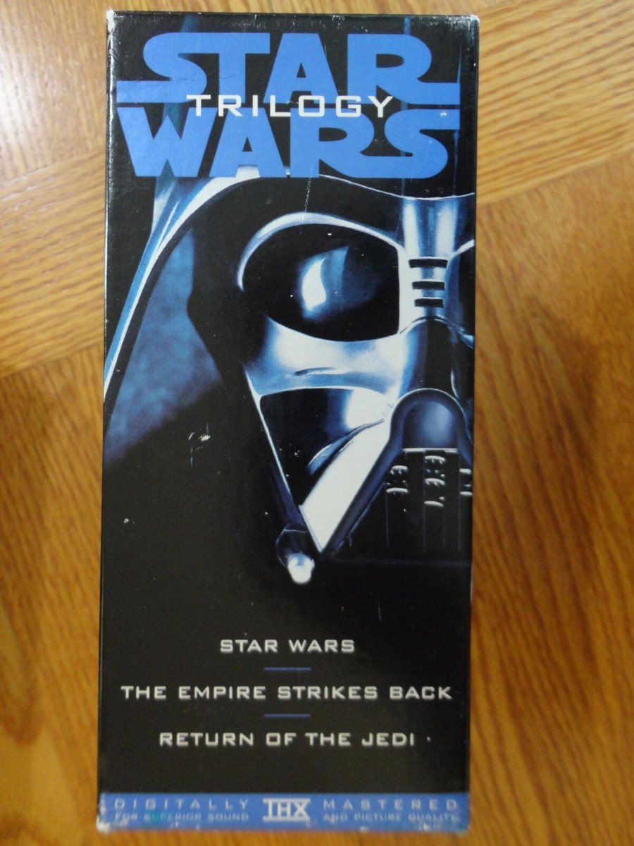 Vintage 1995 Star Wars Original Trilogy VHS 3-Tape Box Set THX