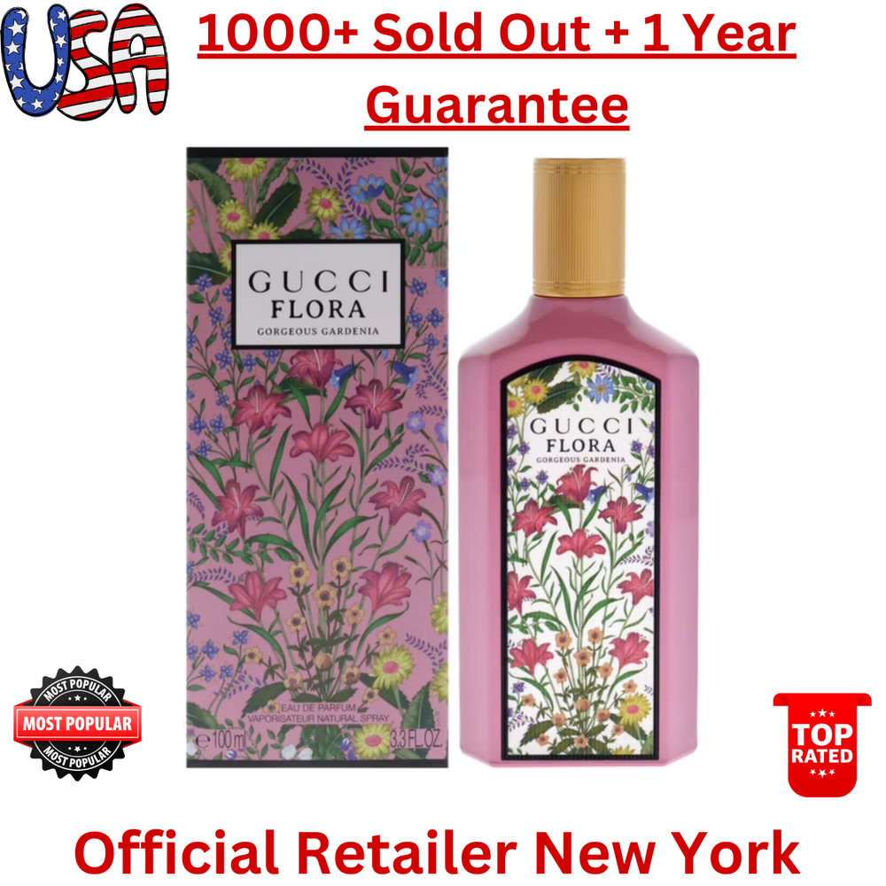 Gucci Flora Gorgeous Gardenia EDP 3.3fl oz/100ml BRAND NEW Authentic✅Italian Box