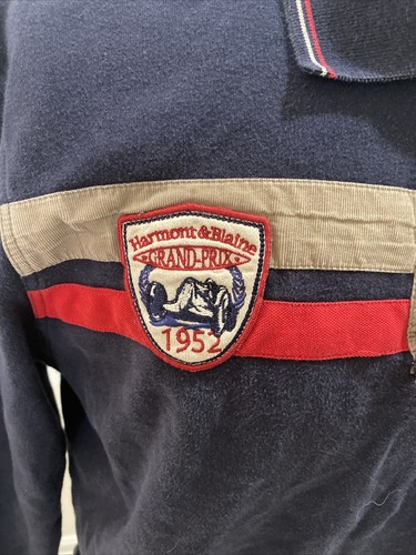 Harmont & Blaine Long Sleeve Polo Rugby Shirt Grand-Prix 1952 Milano Medium - Picture 2 of 10