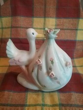 Vintage Stork Ceramic Planter Rubens 1960's Baby Nursery Shower Decor 684 Japan